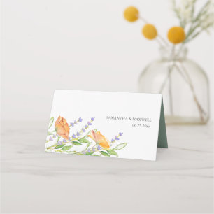 Carte De Placement Mariage floral aquarelle