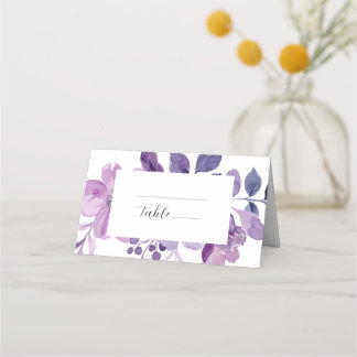 Carte De Placement Mariage floral Lilac