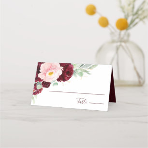 Carte De Placement Mariage floral moderne Bourgogne