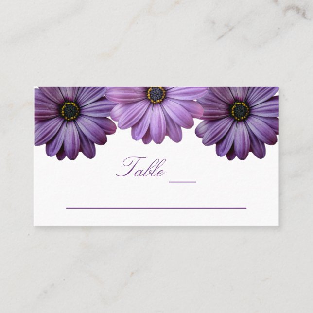 Carte De Placement Mariage floral pourpre (Devant)