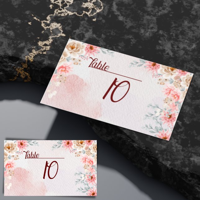 Carte De Placement Mariage floral rose chic (Romantic wedding décor,
Springtime wedding theme,
Floral wedding invitations,
Chic wedding décor,)
