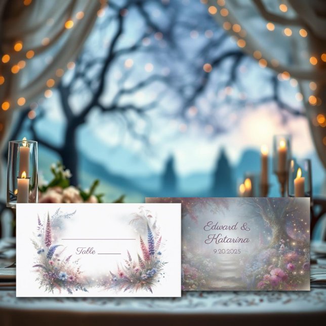 Carte De Placement Mariage forestier romantique Boho enchanté (Créateur téléchargé)
