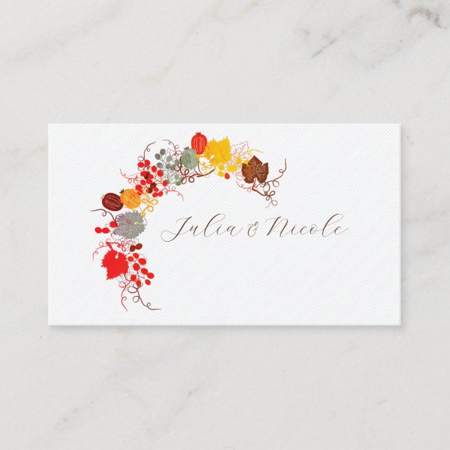 Carte De Placement Mariage Français Kissed Sweet Berry Raisins (Devant)