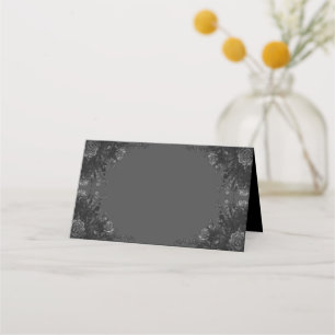 Carte De Placement Mariage gothique Rose gris noir