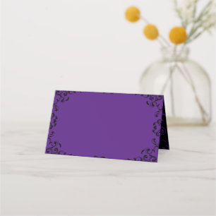 Carte De Placement Mariage gothique violet et noir
