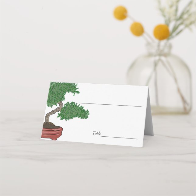 Carte De Placement Mariage japonais Bonsai Tree (Devant)