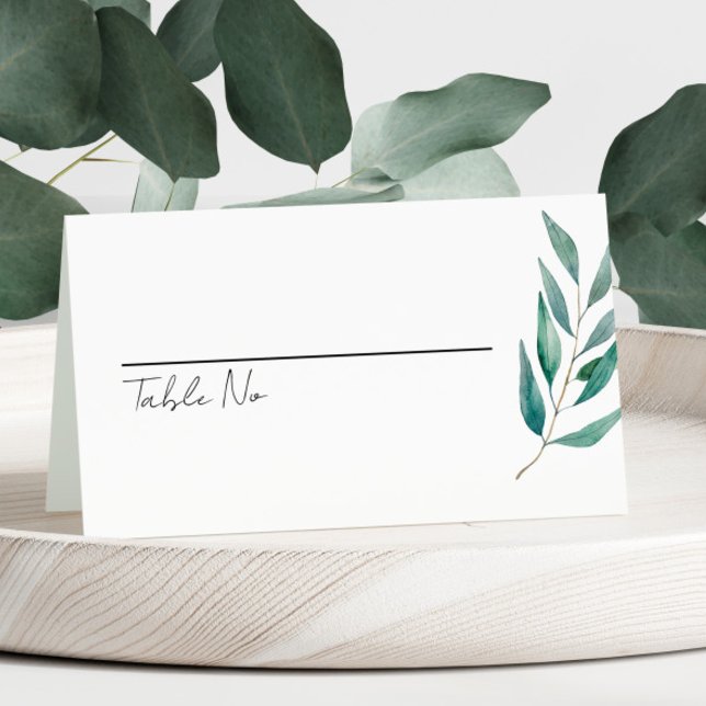 Carte De Placement Mariage Jardin de Verdure Botanique d'Eucalyptus (Créateur téléchargé)