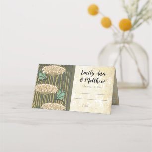 Carte De Placement Mariage Lily Pad Dragonfly Art Nouveau