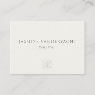 Carte De Placement Mariage Minimaliste au Bord de la Mer 