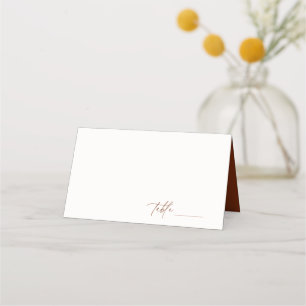 Carte De Placement Mariage minimaliste du désert Sienna