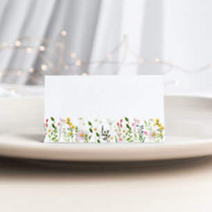 Carte De Placement Mariage minimaliste élégant aux fleurs sauvages