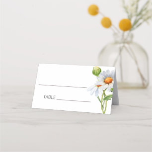 Carte De Placement Mariage minimaliste moderne à l'aquarelle de daisy