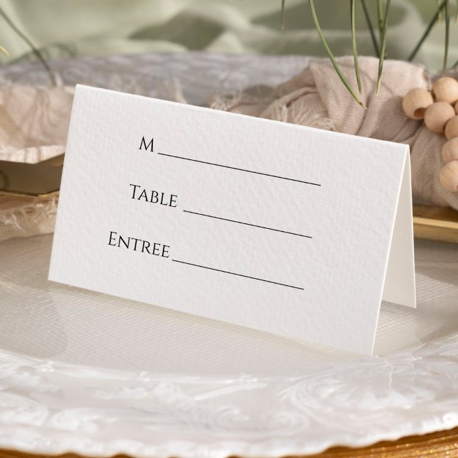 Carte De Placement Mariage minimaliste simple (Créateur téléchargé)