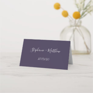 Carte De Placement Mariage minimaliste simple et élégant violet