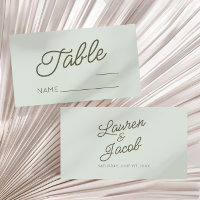 Mariage minimaliste vert moderne