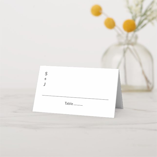 Carte De Placement Mariage moderne (Devant)