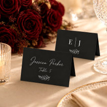 Mariage Moderne Élégant Minimaliste Noir & Blanc