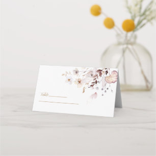 Carte De Placement Mariage Moderne Simple Automne Fleurs Séchées et F