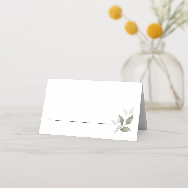 Carte De Placement Mariage moderne verdure (Devant)