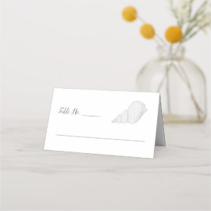 Carte De Placement Mariage nautique Elegant Seashells