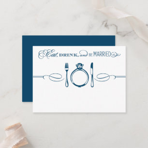 Carte De Placement Mariage Navy : Manger, Boire et être Marié