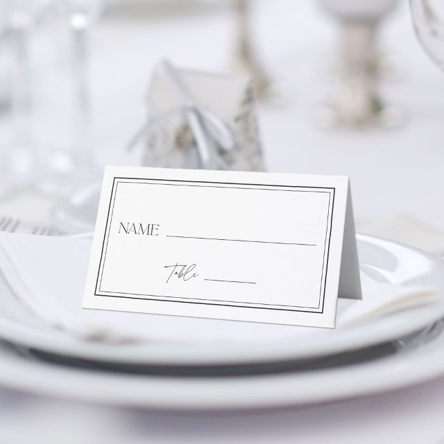 Carte De Placement Mariage Noir & Blanc (Créateur téléchargé)