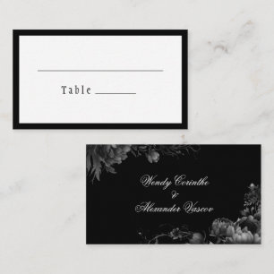 Carte De Placement Mariage noir gothique classique
