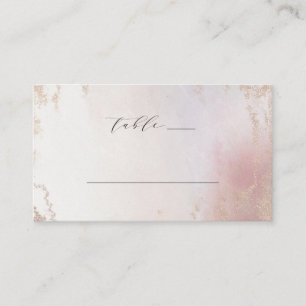 Carte De Placement Mariage Ombre Blush Pink Frosted Foil Numéro de ta