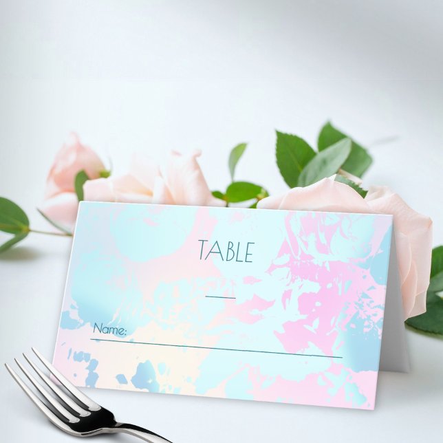 Carte De Placement Mariage pastel abstrait moderne  (Créateur téléchargé)