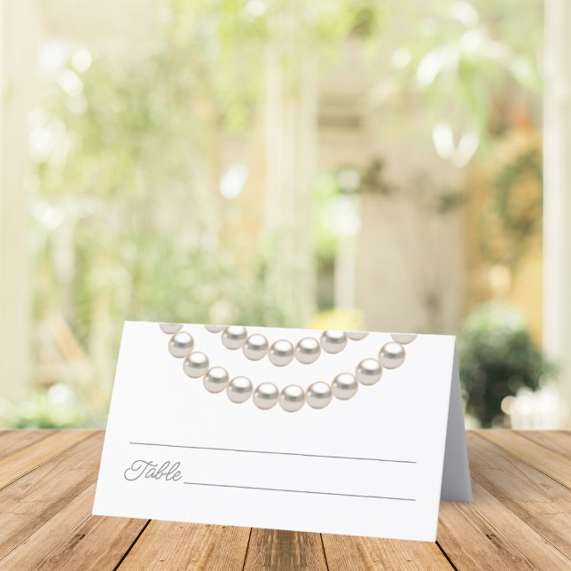 Carte De Placement Mariage Pearl Necklaces (Créateur téléchargé)