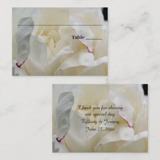 Carte De Placement Mariage personnalisé White Peony Flower
