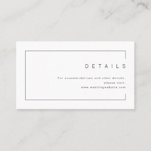 Carte De Placement Mariage photo moderne chic et minimaliste Details 