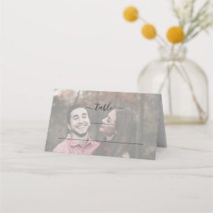 Carte De Placement Mariage photo simple et moderne plié