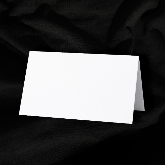 Carte De Placement Mariage plié blanc clair de 2 po x 3,5 po (Plain White Blank 2" x 3.5" Folded Wedding Place Card)