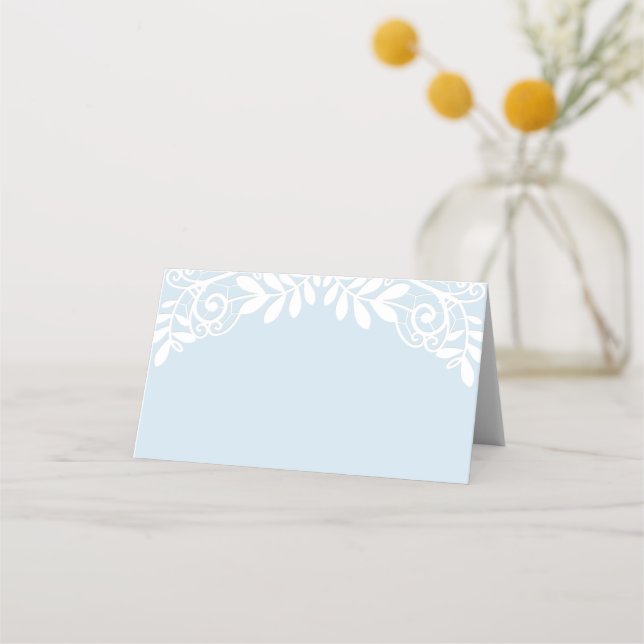 Carte De Placement Mariage Power Blue White Lace (Devant)