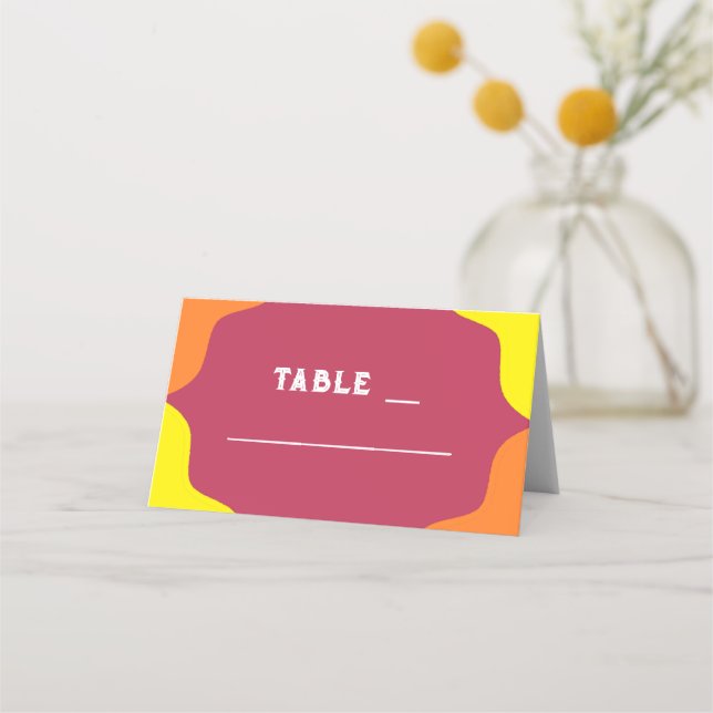 Carte De Placement Mariage rétro Southwestern Sunrise (Devant)