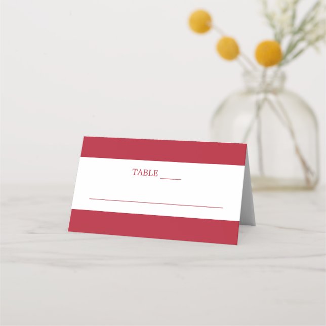 Carte De Placement Mariage Rouge de Noël  (Dos)