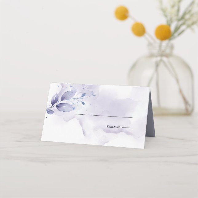 Carte De Placement Mariage | Russe Aquarelle Plum Purple (Devant)