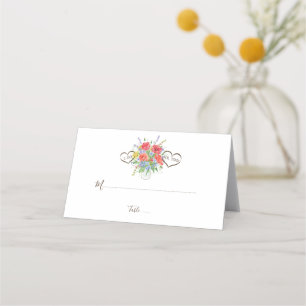 Carte De Placement Mariage Rustique Aquarelle Fleurs sauvages
