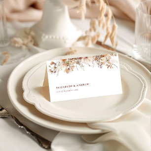 Carte De Placement Mariage Rustique Boho Garden Flowers