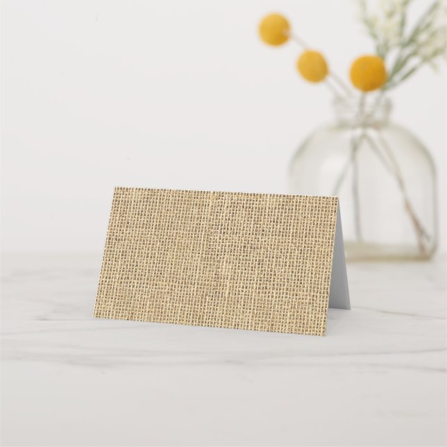 Carte De Placement Mariage Rustique Burlap (Devant)
