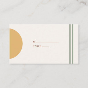 Carte De Placement Mariage rustique en terre cuite bohème coloré avec