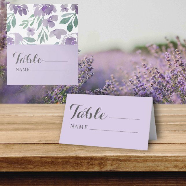 Carte De Placement Mariage Rustique Violet Poussiéreux & Sièges Flora (Créateur téléchargé)