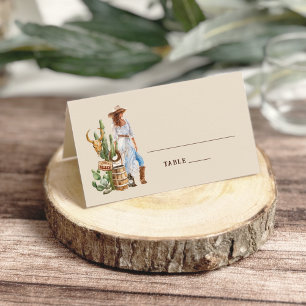 Carte De Placement Mariage rustique Western Cowgirl