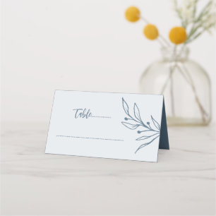 Carte De Placement Mariage simple bleu pâle à fleurs