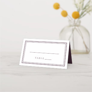 Carte De Placement Mariage Simple Minimaliste Cassis Violet