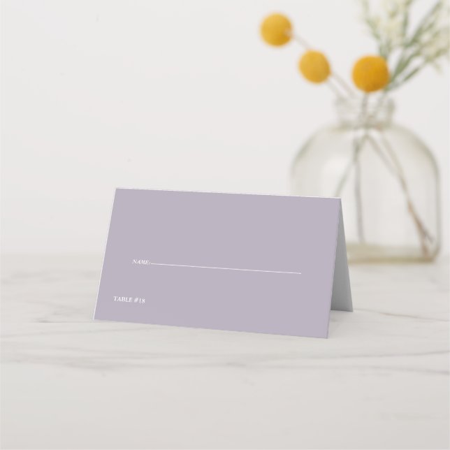 Carte De Placement Mariage | Simply Mauve (Devant)