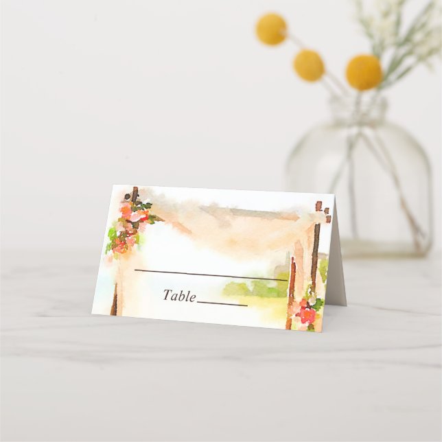 Carte De Placement Mariage sous la Chuppah (Devant)