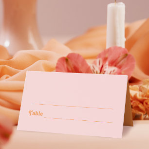 Carte De Placement Mariage Tropical Pink Orange