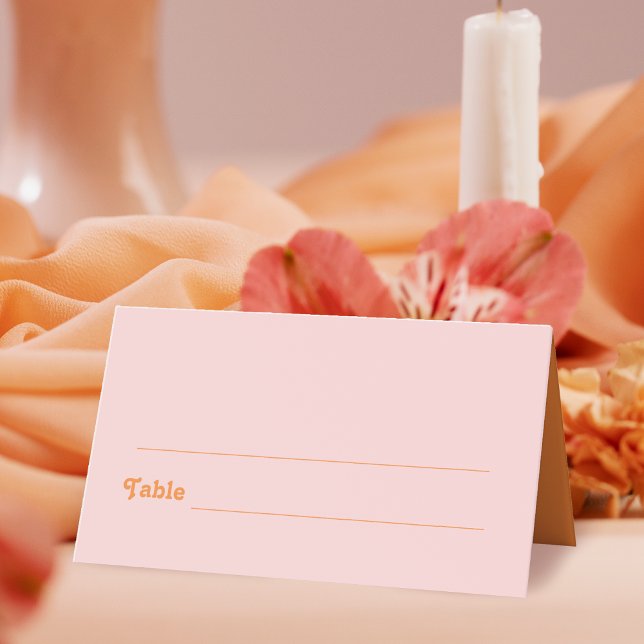 Carte De Placement Mariage Tropical Pink Orange (Créateur téléchargé)
